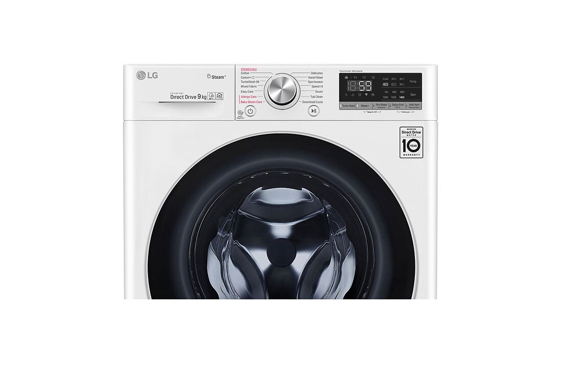 LG Lavage en 59 minutes avec TurboWash | Moteur intelligent reconnaît votre linge | D  | 9 kg | Moins d’allergènes grâce à la vapeur, F4WN709S1, thumbnail 6