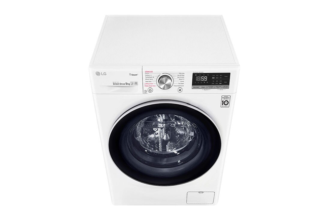 LG Lavage en 59 minutes avec TurboWash | Moteur intelligent reconnaît votre linge | D  | 9 kg | Moins d’allergènes grâce à la vapeur, F4WN709S1, thumbnail 9