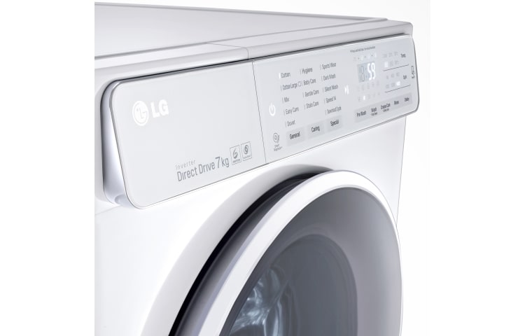 LG Lave-Linge 7kg | TurboWash™ | 6 Motion Direct Drive | Finitions chromées | Smart NFC Tag On, F14U1QDN0, thumbnail 2