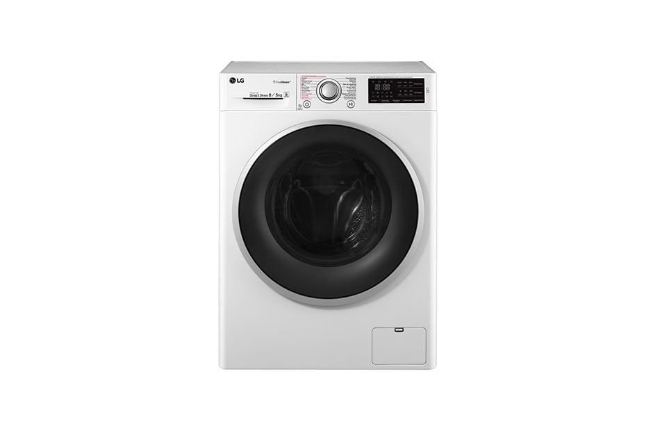 LG Lave-linge 8kg / Sechage 5kg / soin parfait de votre linge avec 6 motion /  Économique, silencieux et durable grâce au moteur direct drive /  grande porte, FH4U2TDH1N