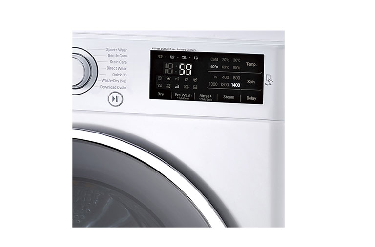 LG Lave-linge 8kg / Sechage 5kg / soin parfait de votre linge avec 6 motion /  Économique, silencieux et durable grâce au moteur direct drive /  grande porte, FH4U2TDH1N, thumbnail 4