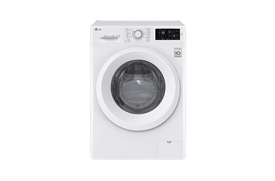 LG Lave-Linge 9kg | TurboWash™ | Le meilleur soin avec 6 Motion | Le lavage en 59 minutes avec TurboWash | 10 ans de garantie sur le moteur Direct Drive, FH4U2SMD9
