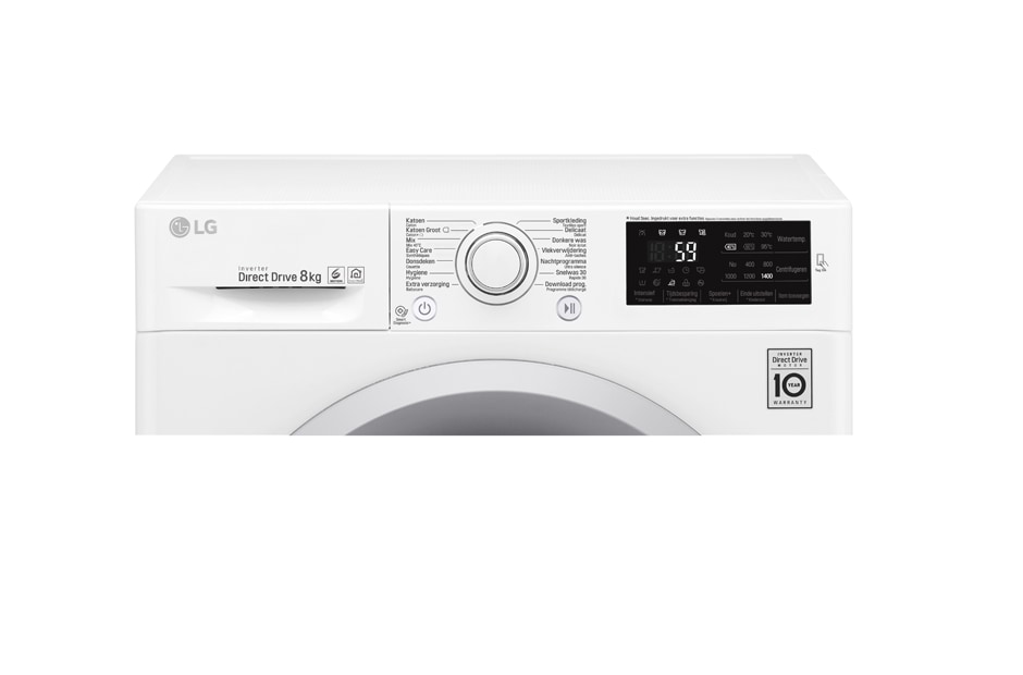 LG Lave-linge 8KG, A+++ (-30%), 6 Motion Direct Drive, 10 ans de garanties sur le moteur DD, FH4J5TN8, thumbnail 4