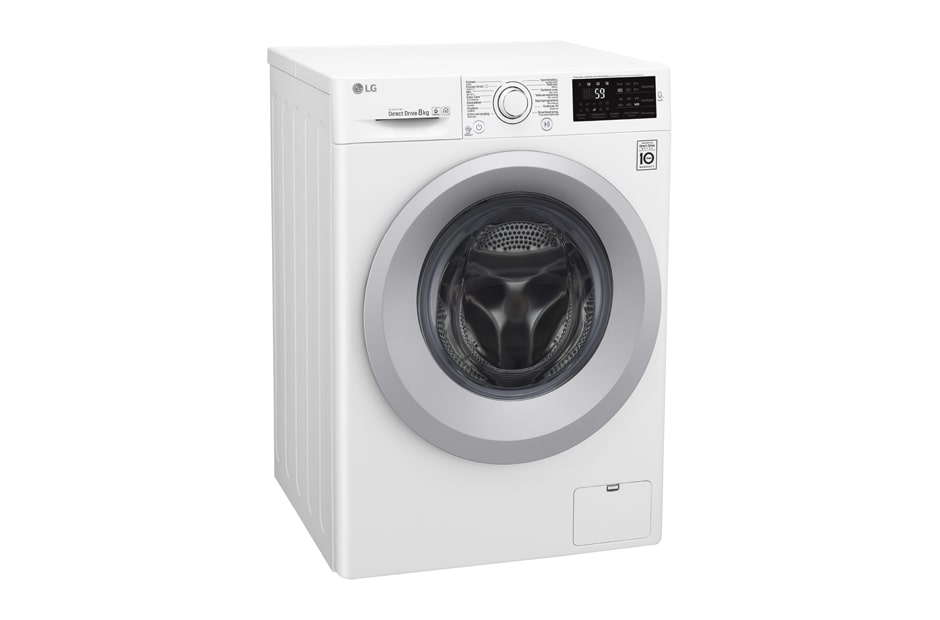 Lave-linge Hublot Slim Direct Drive 8,5kg Blanc/Argenté - LG