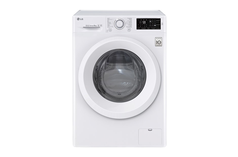 LG Économique, silencieux et durable grâce au moteur direct drive, Lave-linge 8KG, Le meilleur soin avec 6 motion, 10 ans de garanties sur le moteur DD., F4J5TN3W