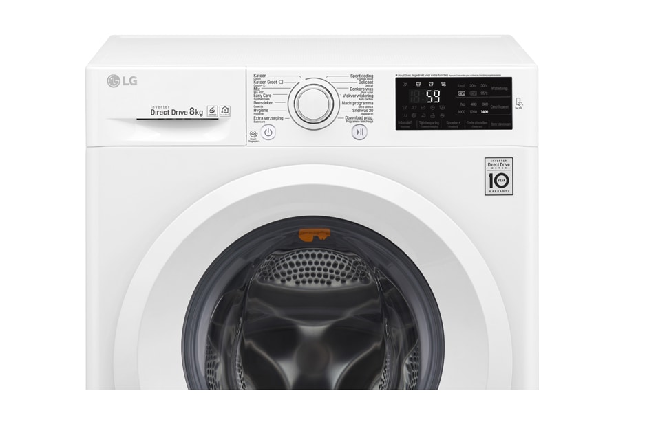 LG Économique, silencieux et durable grâce au moteur direct drive, Lave-linge 8KG, Le meilleur soin avec 6 motion, 10 ans de garanties sur le moteur DD., F4J5TN3W, thumbnail 3