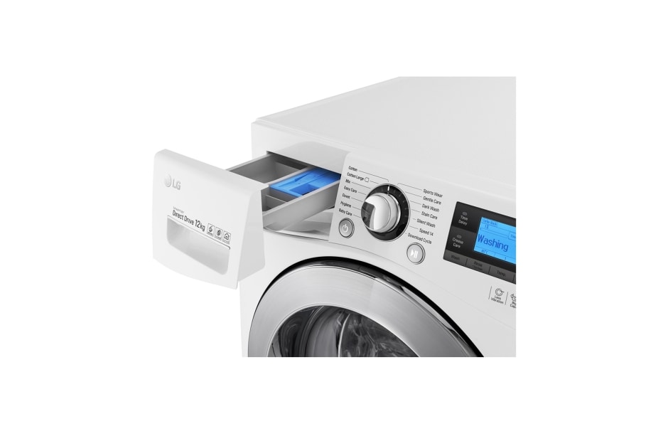 LG Lave-linge grande capacité de 12KG, Le meilleur soin avec 6 Motion | Économique, silencieux et durable grâce au moteur direct drive| 10 ans de garantie sur le moteur Direct Drive, F1412KG, thumbnail 2