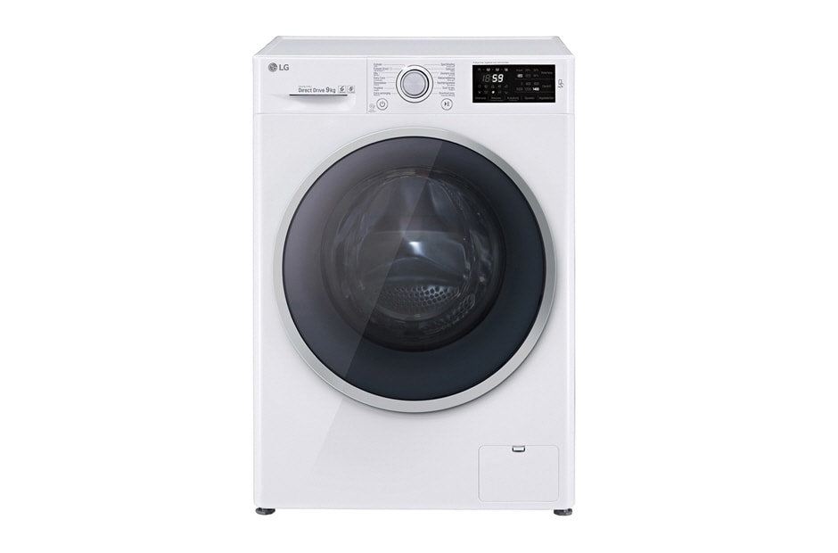 LG Lavage 9kg, lavage en 59 minutes avec TurboWash, le meilleur soin pour votre lavage avec 6 motion, économique, silencieux et durable grâce au moteur Direct Drive, grande porte, FH4U2QDN1