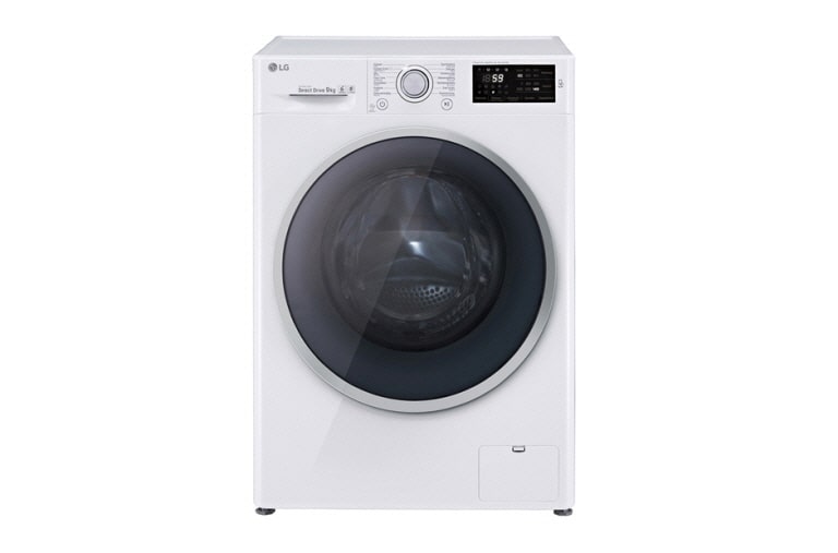 LG Lavage 9kg, lavage en 59 minutes avec TurboWash, le meilleur soin pour votre lavage avec 6 motion, économique, silencieux et durable grâce au moteur Direct Drive, grande porte, FH4U2QDN1, thumbnail 1