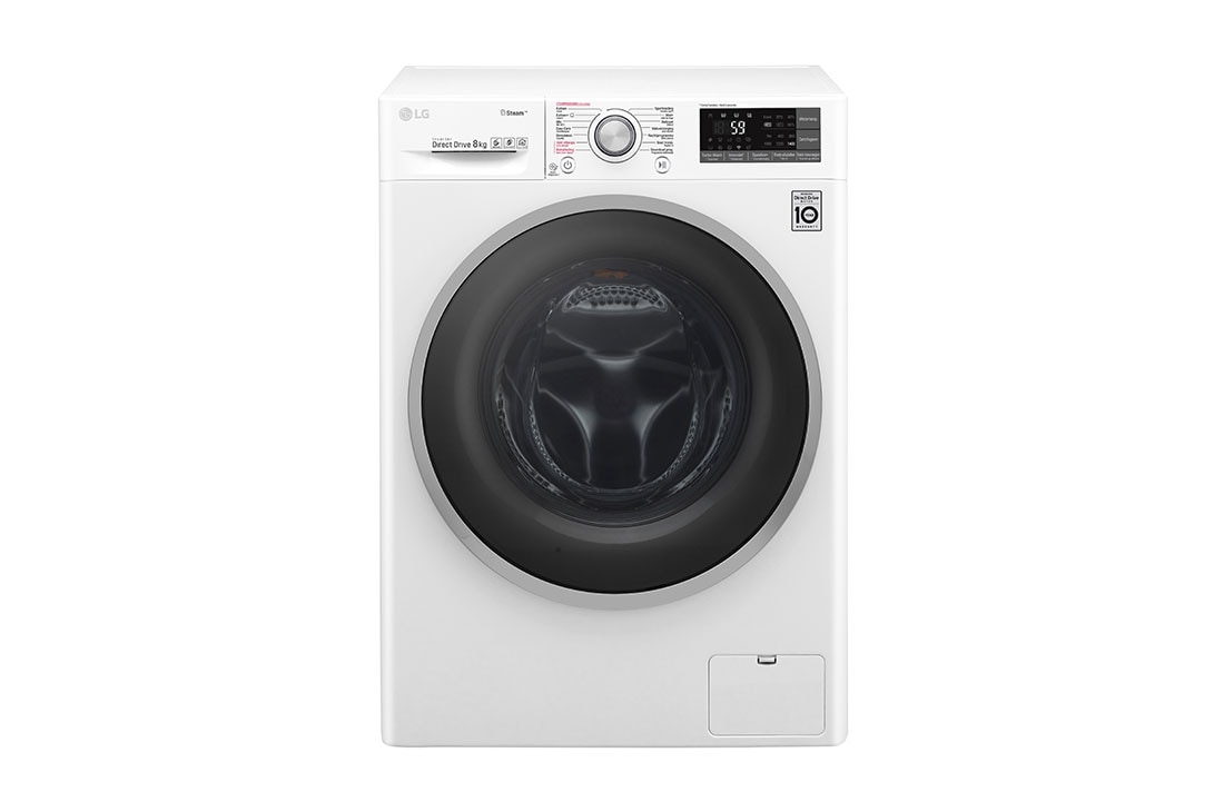 LG Économique, silencieux et durable grâce au moteur Direct Drive, Fonction Steam | TurboWash™ | 8kg Lavage  | DD 6Motion le meilleur soin avec 6 Motion, F4J7TY1W