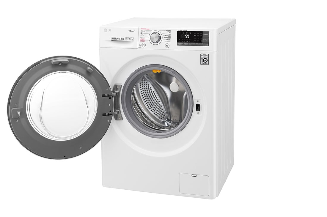 LG Économique, silencieux et durable grâce au moteur Direct Drive, Fonction Steam | TurboWash™ | 8kg Lavage  | DD 6Motion le meilleur soin avec 6 Motion, F4J7TY1W, thumbnail 7