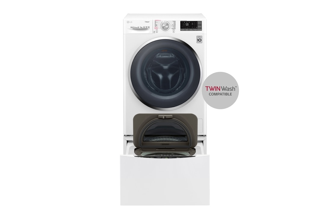 LG TWINWash™-compatible | Faites deux lessives simultanément | Lavage – séchage combiné | TrueSteam™ | 9 +2 kg lavage, F4J7VH2WD