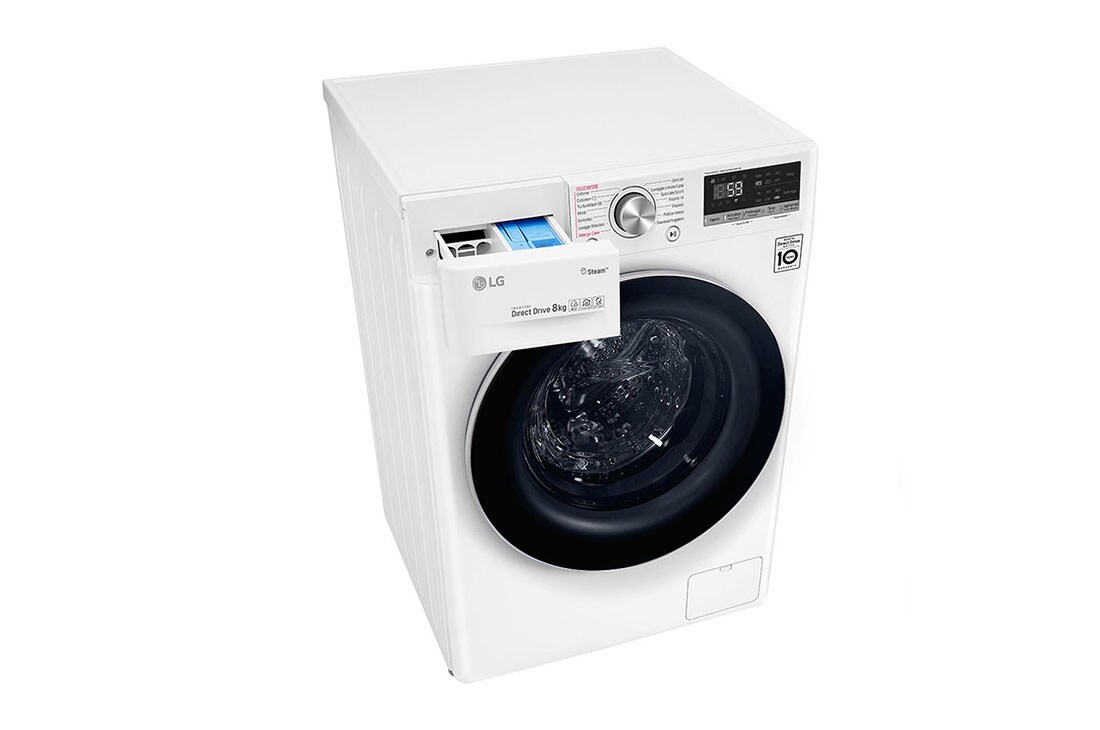 LG Moteur IA intelligent reconnaît votre linge | A+++ -40% | 8 kg | TurboWash™ | TWINWash™ compatible | Moins de repassage grâce à la vapeur  , F4WV708P1, thumbnail 9