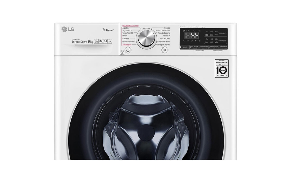 LG Moteur IA intelligent reconnaît votre linge | A+++ -40% | 9 kg | TurboWash™ |TWINWash™ compatible | Moins de repassage grâce à la vapeur  , F4WV709P1, thumbnail 4