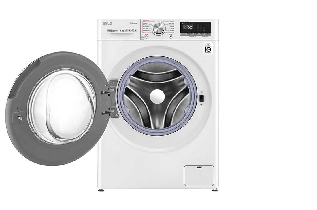 LG Moteur IA intelligent reconnaît votre linge | D | 8 kg | TWINWash™ compatible | Moins d’allergènes grâce à la vapeur, F4WN508S0, thumbnail 2
