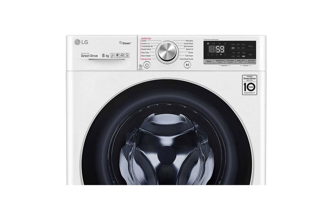 LG Moteur IA intelligent reconnaît votre linge | D | 8 kg | TWINWash™ compatible | Moins d’allergènes grâce à la vapeur, F4WN508S0, thumbnail 4