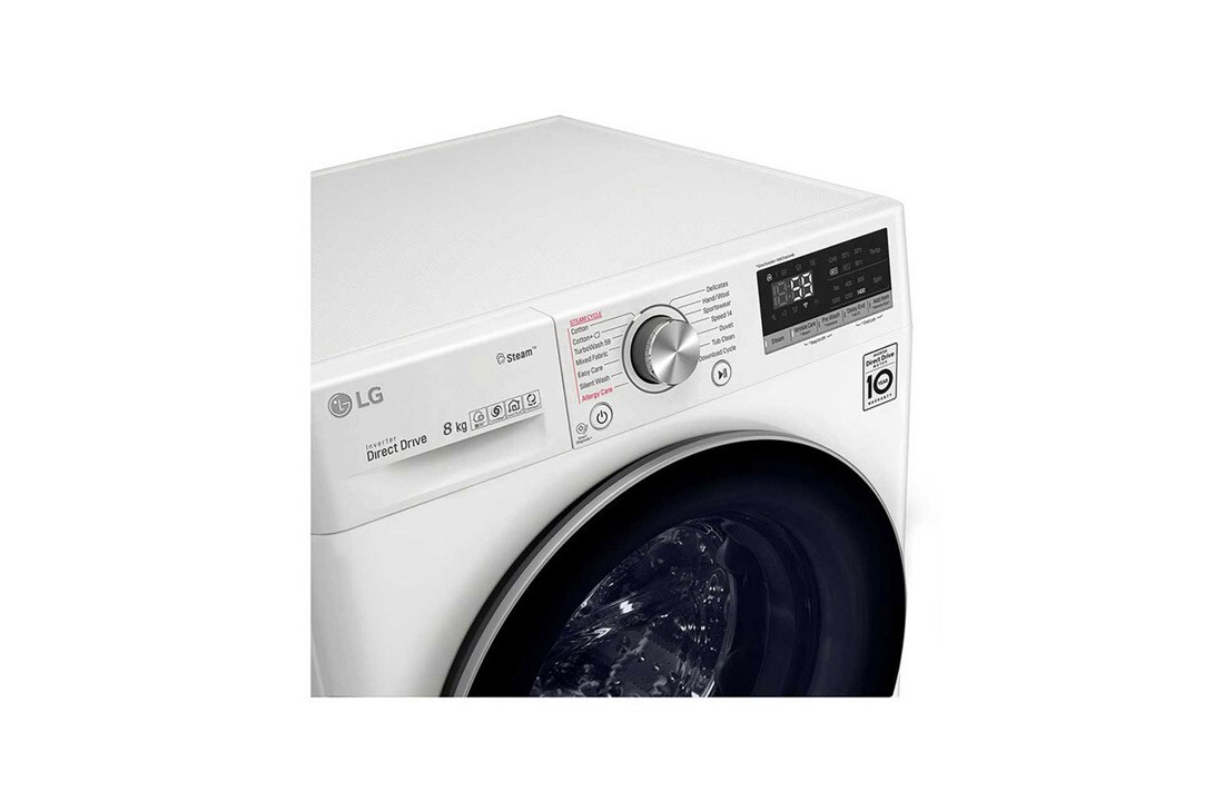 LG Moteur IA intelligent reconnaît votre linge | D | 8 kg | TWINWash™ compatible | Moins d’allergènes grâce à la vapeur, F4WN508S0, thumbnail 7