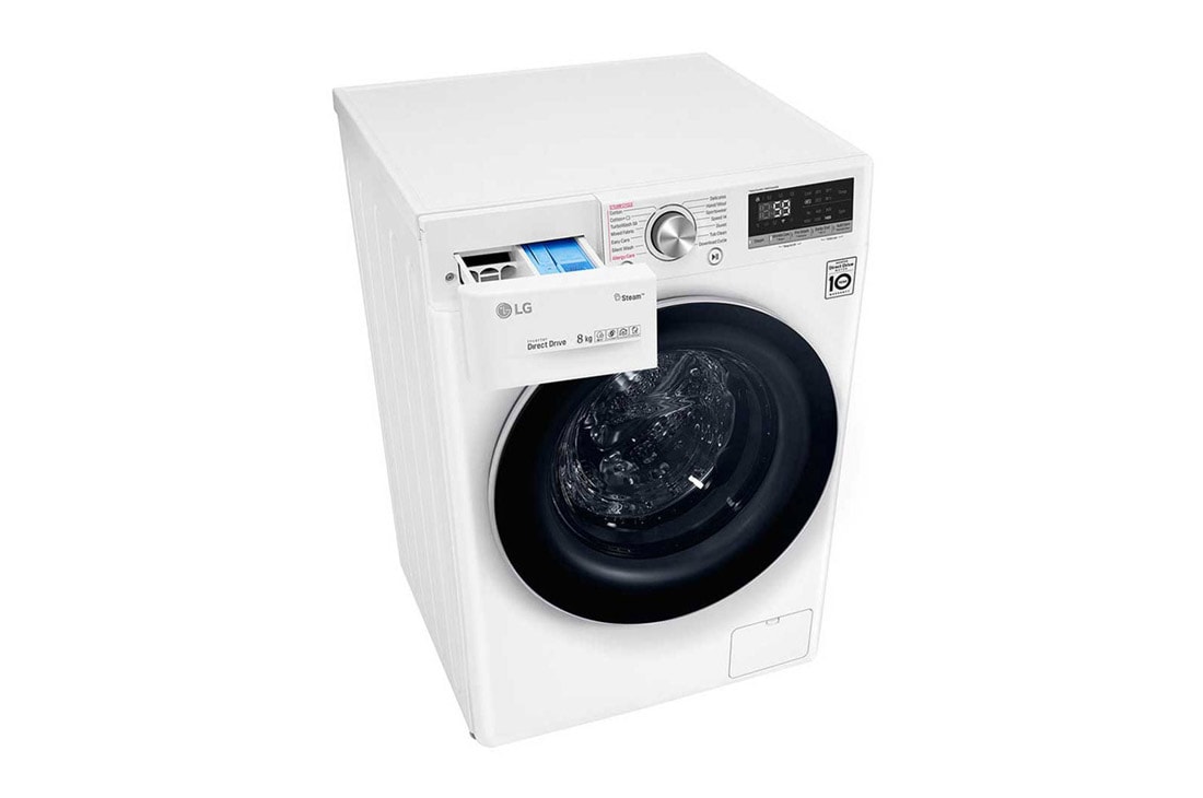 LG Moteur IA intelligent reconnaît votre linge | D | 8 kg | TWINWash™ compatible | Moins d’allergènes grâce à la vapeur, F4WN508S0, thumbnail 9