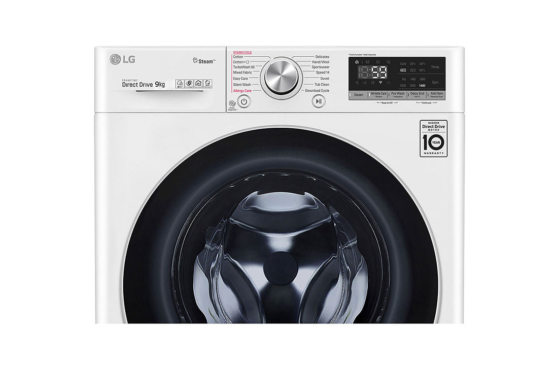 LG TurboWash™ 39 - lavage optimale en 39 minutes | Moteur AI DD™ reconnaît votre linge | A | 9kg | Moins de repassage grâce à la vapeur, F4V909P2E, thumbnail 6