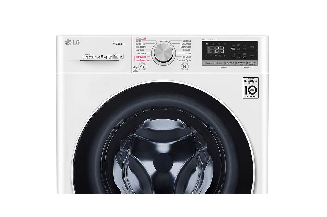 LG Lavage en 59 minutes avec TurboWash | Moteur intelligent reconnaît votre linge | A | 9kg | Moins d’allergènes grâce à la vapeur, F4DV709H1, thumbnail 6