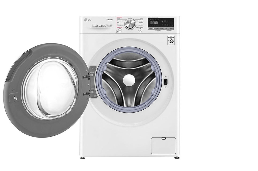 LG Moteur AI DD™ reconnaît votre linge | C | 8 kg | TurboWash™ 59 – lavage optimale en 59 minutes | lavage hygiénique à la vapeur, GC3V508S1, GC3V508S1, thumbnail 2