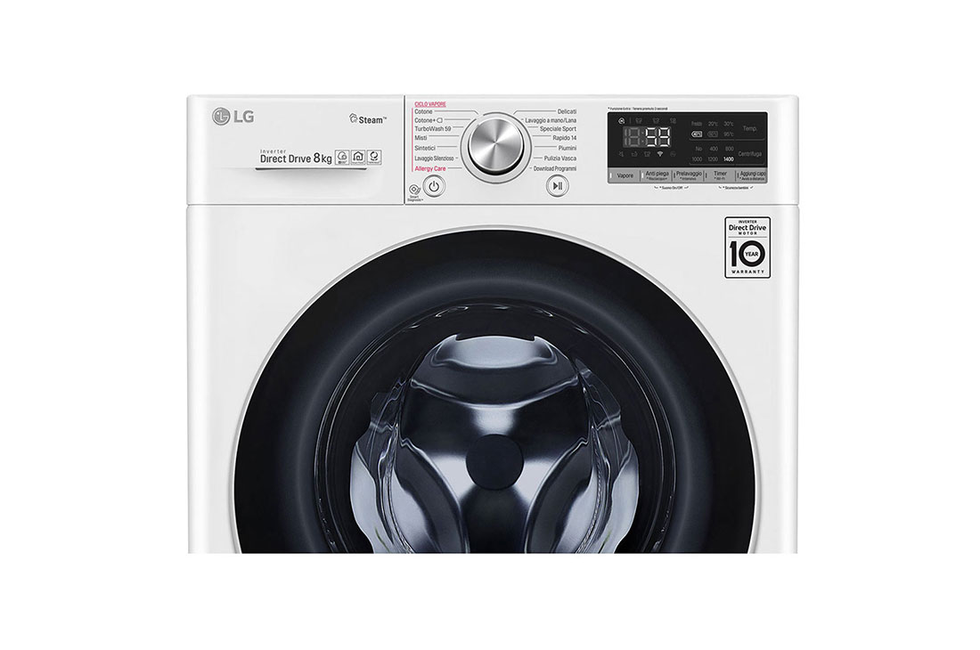LG Moteur AI DD™ reconnaît votre linge | C | 8 kg | TurboWash™ 59 – lavage optimale en 59 minutes | lavage hygiénique à la vapeur, GC3V508S1, GC3V508S1, thumbnail 4