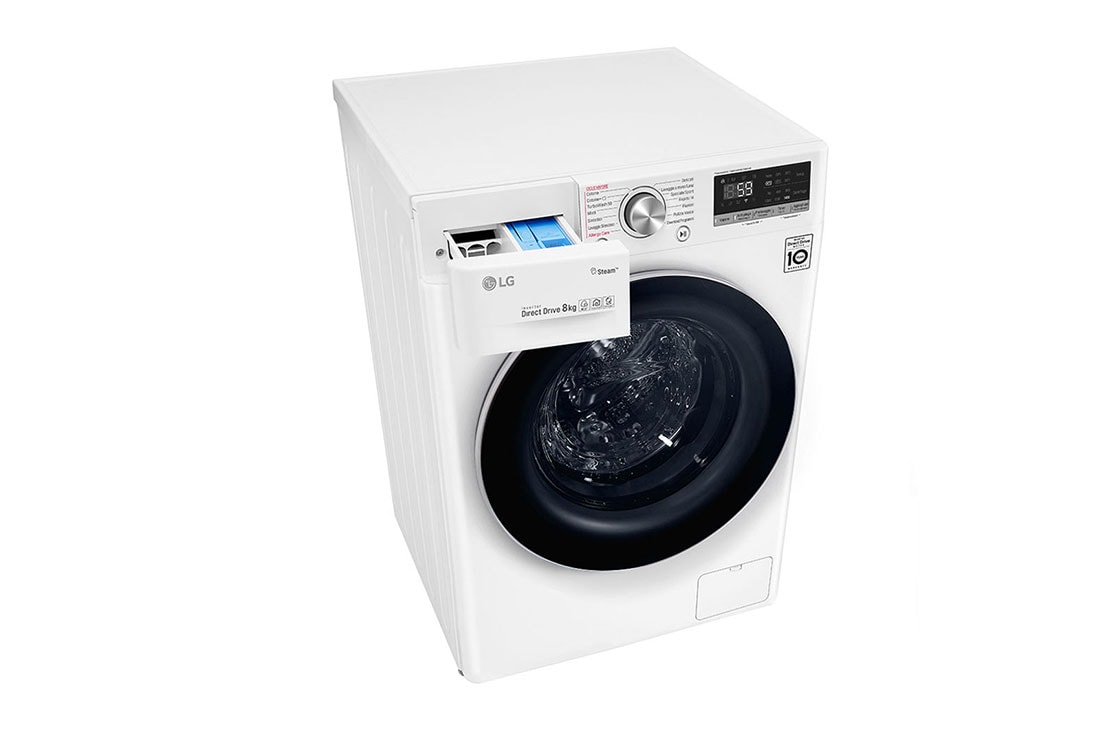 LG Moteur AI DD™ reconnaît votre linge | C | 8 kg | TurboWash™ 59 – lavage optimale en 59 minutes | lavage hygiénique à la vapeur, GC3V508S1, GC3V508S1, thumbnail 9