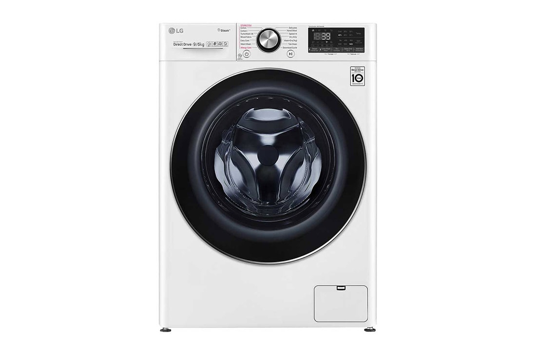 LG TurboWash™ 39 – lavage optimale en 39 minutes | Moteur AI DD™ reconnaît votre linge | E | 9 kg lavage / 6 kg séchage | lavage hygiénique à la vapeur, F4DV909H2E