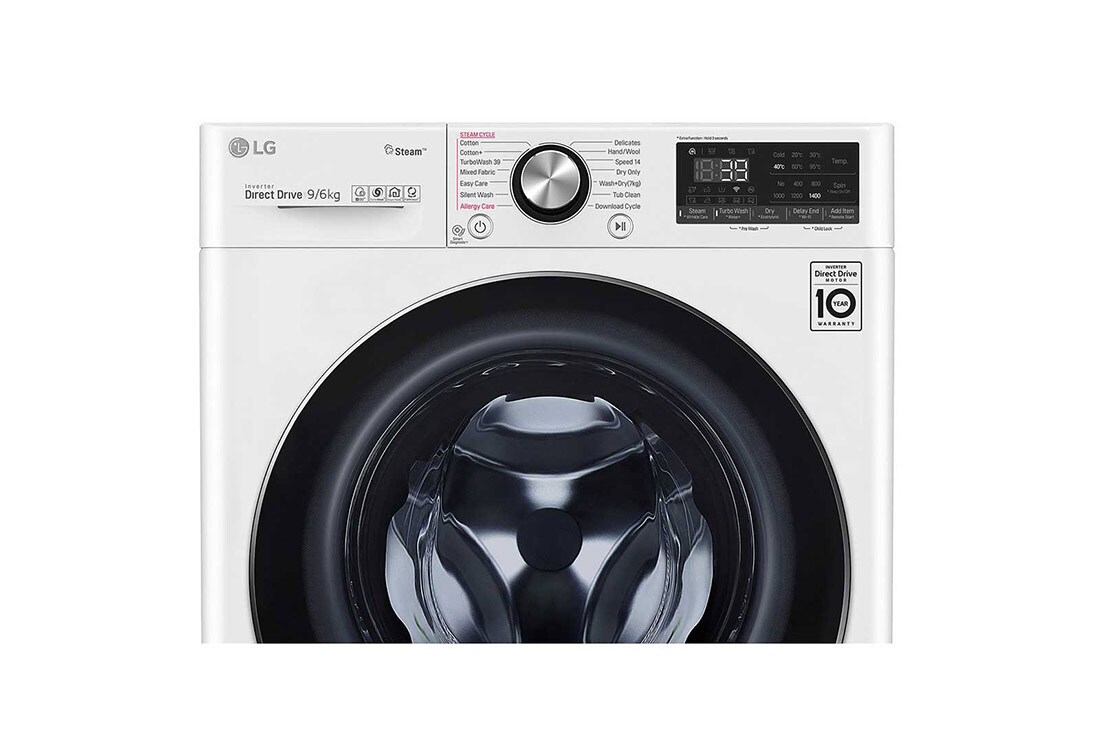 LG TurboWash™ 39 – lavage optimale en 39 minutes | Moteur AI DD™ reconnaît votre linge | E | 9 kg lavage / 6 kg séchage | lavage hygiénique à la vapeur, F4DV909H2E, thumbnail 6
