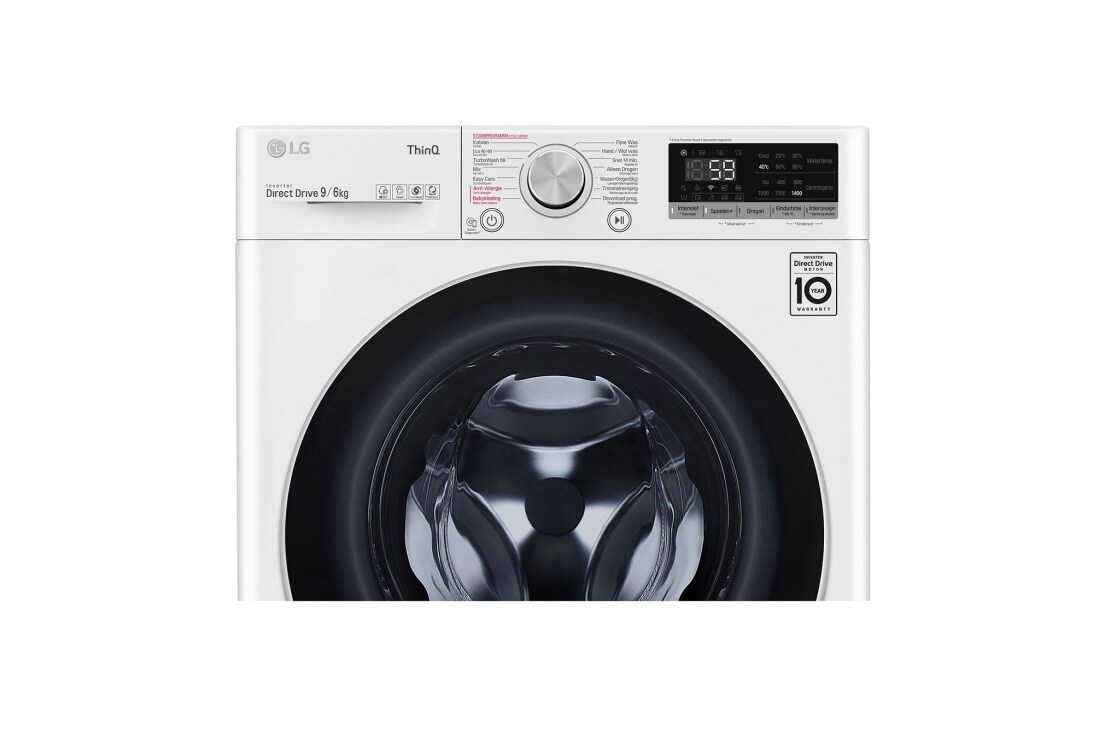 LG TurboWash™ 59 – lavage optimale en 59 minutes | Moteur AI DD™ reconnaît votre linge | E | 9 kg lavage /6 kg séchage | lavage hygiénique à la vapeur, GD3V509S1, GD3V509S1, thumbnail 4