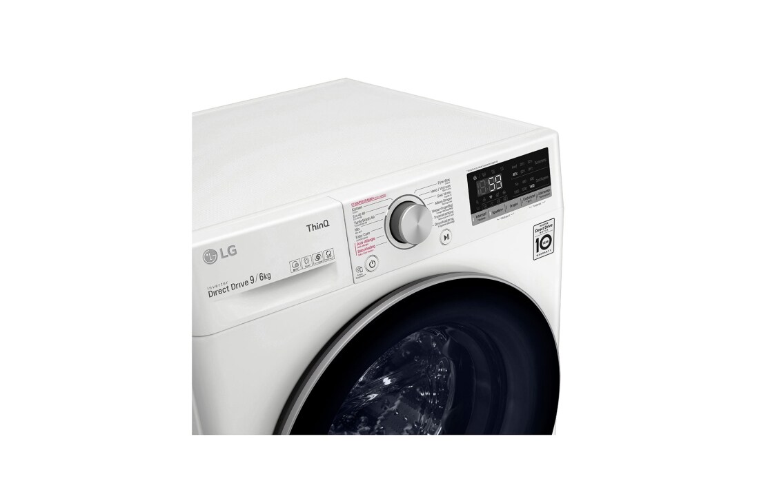 LG TurboWash™ 59 – lavage optimale en 59 minutes | Moteur AI DD™ reconnaît votre linge | E | 9 kg lavage /6 kg séchage | lavage hygiénique à la vapeur, GD3V509S1, GD3V509S1, thumbnail 5