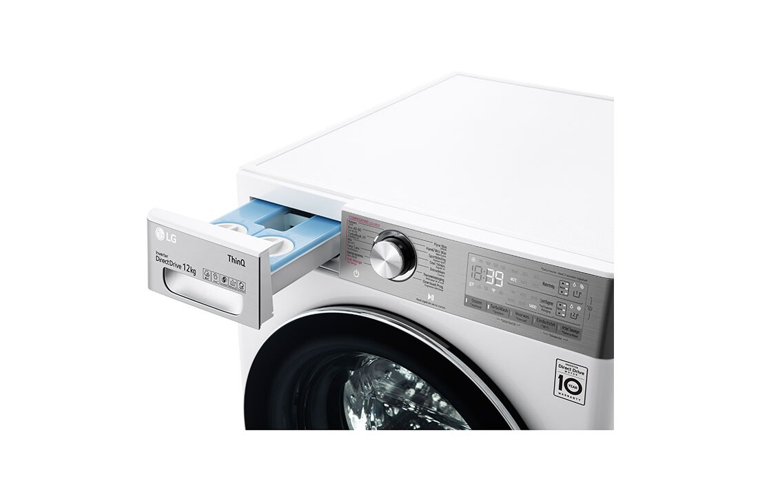 LG TurboWash™ 39 – lavage optimale en 39 minutes | Moteur AI DD™ reconnaît votre linge | A | 12 kg | Moins de repassage grâce à la vapeur | EZDispense™ | 10 ans de garantie sur le moteur AI DD™, f4wv912a2e, F4WV912A2E, thumbnail 5