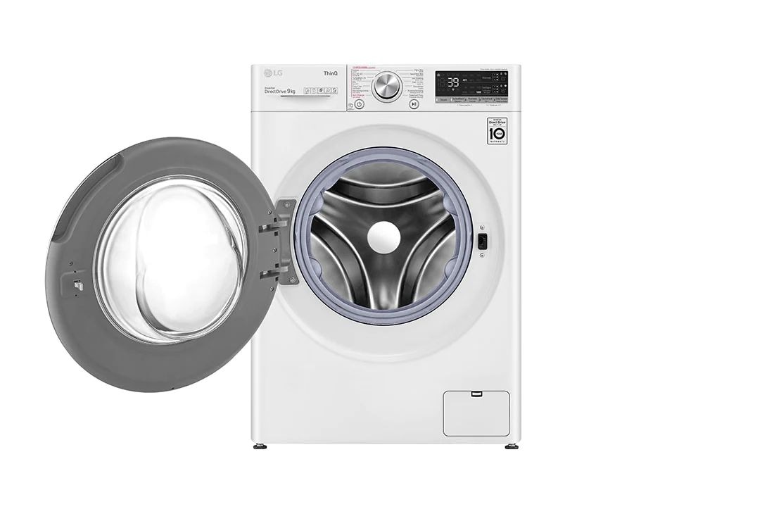 LG Moteur IA DD intelligent reconnaît votre linge | A | 9 kg | TurboWash 39 - Lavage parfait en 39 minutes |  EZDispense™ | Moins d’allergènes grâce à la vapeur, GC3V709S1A, GC3V709S1A, thumbnail 2