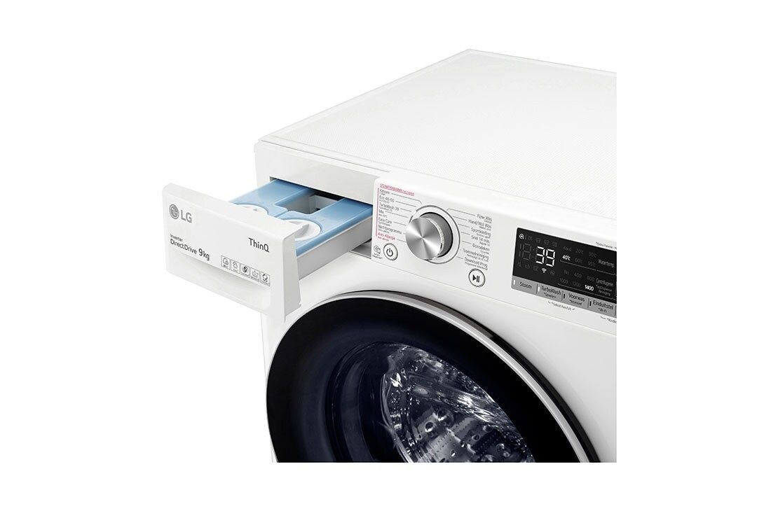 LG Moteur IA DD intelligent reconnaît votre linge | A | 9 kg | TurboWash 39 - Lavage parfait en 39 minutes |  EZDispense™ | Moins d’allergènes grâce à la vapeur, GC3V709S1A, GC3V709S1A, thumbnail 5