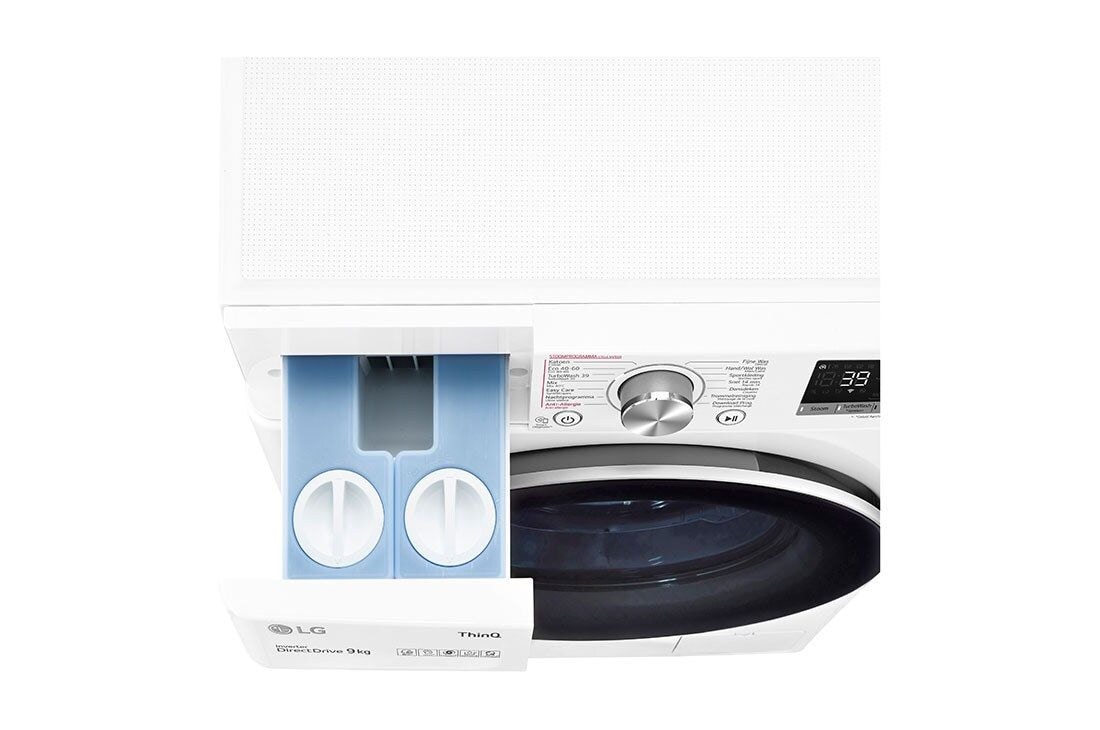 LG Moteur IA DD intelligent reconnaît votre linge | A | 9 kg | TurboWash 39 - Lavage parfait en 39 minutes |  EZDispense™ | Moins d’allergènes grâce à la vapeur, GC3V709S1A, GC3V709S1A, thumbnail 7