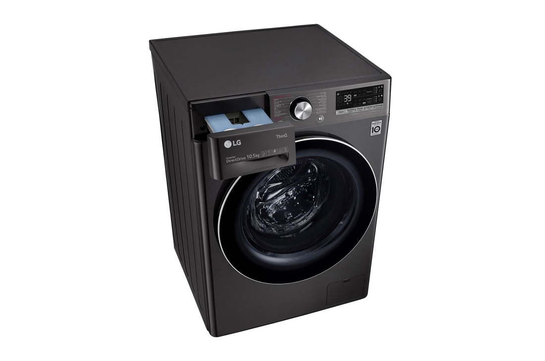 LG Lavage parfait en 39 minutes | Moteur IA DD intelligent reconnaît votre linge | A | 10.5 kg |  TurboWash 39 | EZDispense™ | Moins de repassage grâce à la vapeur, F6WV71S2TA, thumbnail 9