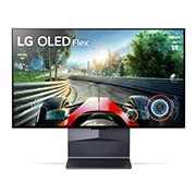 LG OLED Flex, Flex vu directement de face avec a hauteur de l’écran plat fortement ajustée., 42LX3Q6LA, thumbnail 4