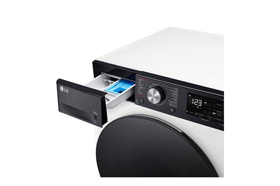 LG Lave-Linge F4WR7511SYW  | Capacité 11 kg | TurboWash 39, top view with detergent draw open , F4WR7511SYW, thumbnail 5