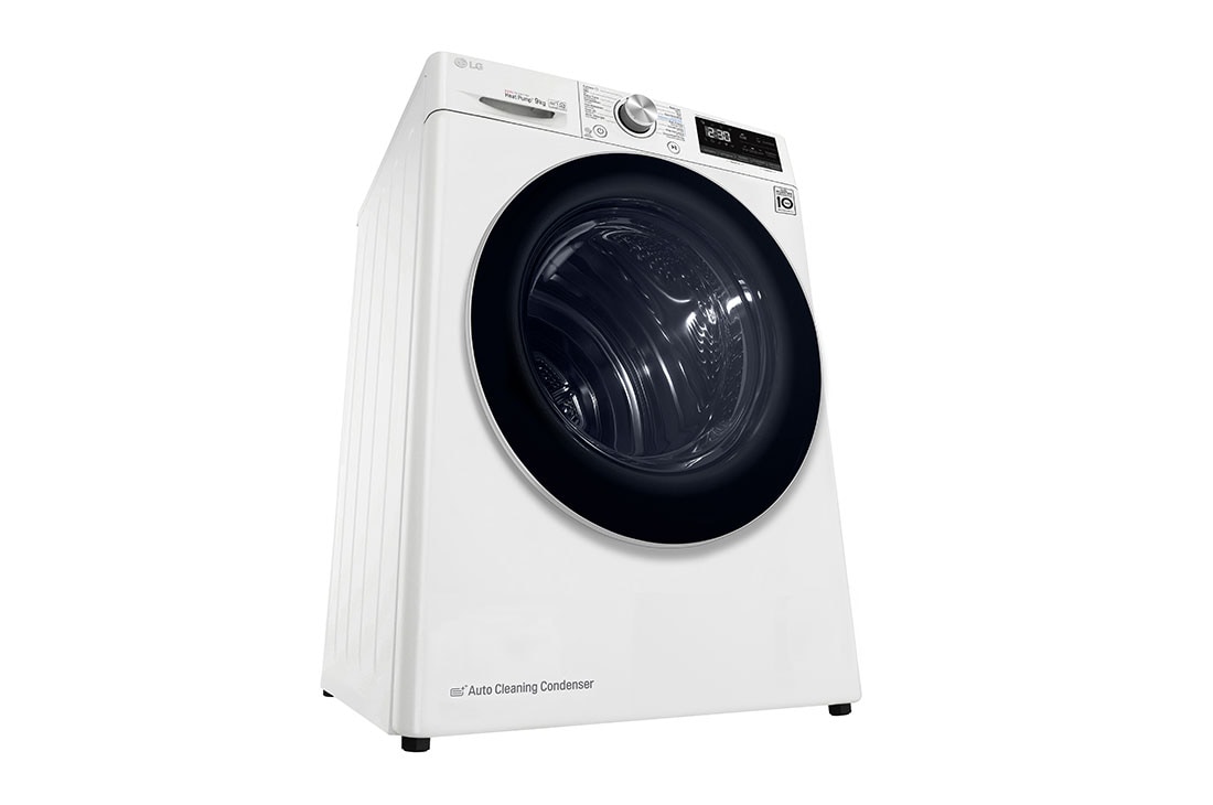 LG Sèche-Linge RH90V9AV3N| Capacité 9kg| DUAL Inverter Heatpump, bottom perspective, RH90V9AV3N, thumbnail 11