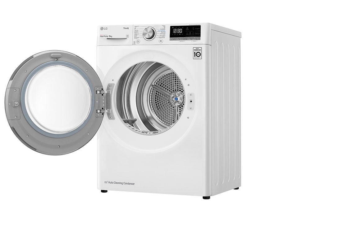 LG Sèche-Linge RH90V5AV6N| Capacité 9kg| DUAL Inverter Heatpump, Right open view, RH90V5AV6N, thumbnail 15