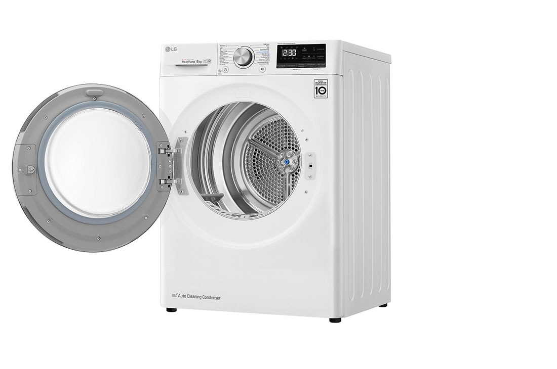 LG Sèche-Linge RH80V9AV4N| Capacité 8kg| DUAL Inverter Heatpump, porte droite ouverte, RH80V9AV4N, thumbnail 13
