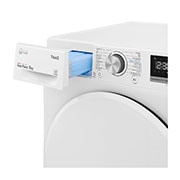LG Sèche-Linge RH80V5AV0N Capacité 8kg| DUAL Inverter Heatpump, top view with detergant draw open , RH80V5AV0N, thumbnail 6