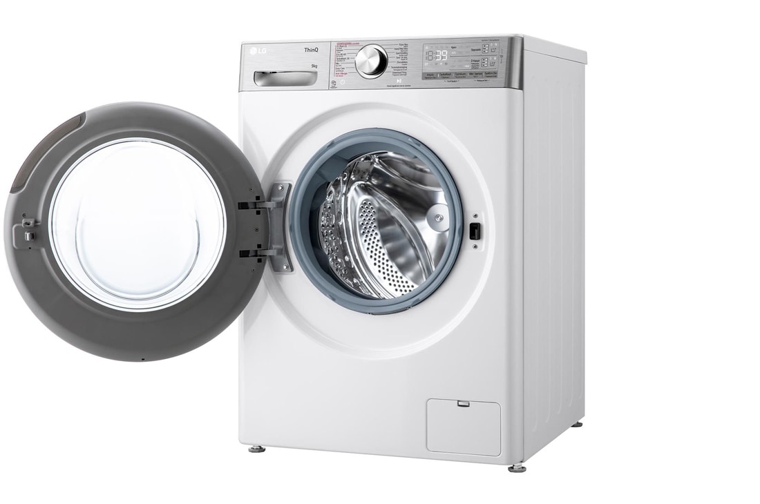 LG Lave-Linge F4WR9009S2W | Capacité 9 kg | TurboWash 39, -45 Degree view, F4WR9009S2W, thumbnail 11