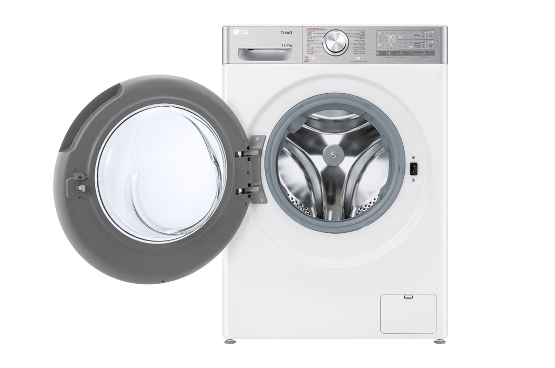 LG Lave-linge séchant F4DR9537S2W | 8kg lavage / 5kg séchage | Turbowash 39, Front view Door open, F4DR9537S2W, thumbnail 2