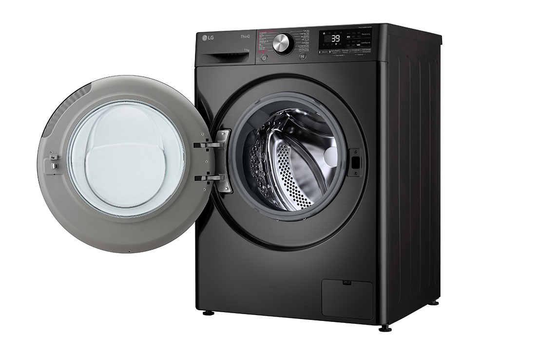 LG Lave-linge F4WR7011SYB | Capacité 11 kg | A-10%, left side view with door open , F4WR7011SYB, thumbnail 11