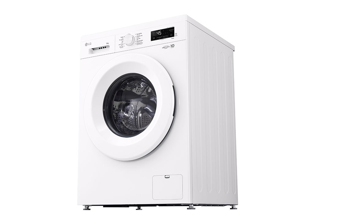 LG Lave-linge  F4X1008NWH  | 8 kg | Classe énergétique A, left side view with door open , F4X1008NWH, thumbnail 11
