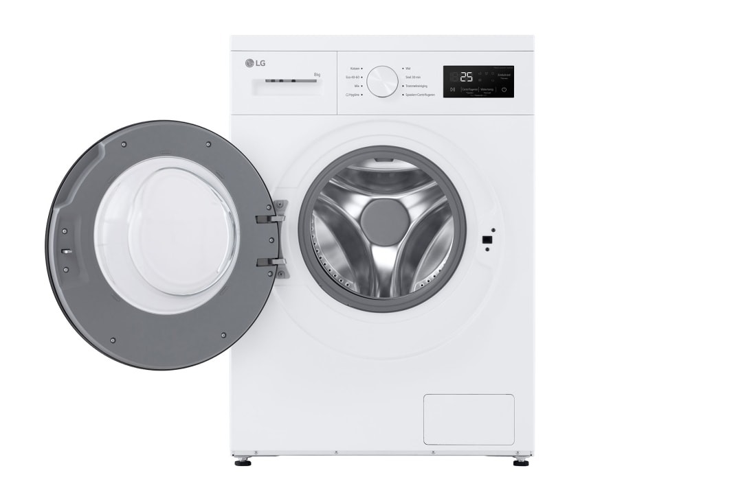 LG 8kg  Lave-Linge F4A10S8NWK Blanc | AI DD™ | Spa Steam  | 6 Motion DD, front open, F4A10S8NWK, thumbnail 2