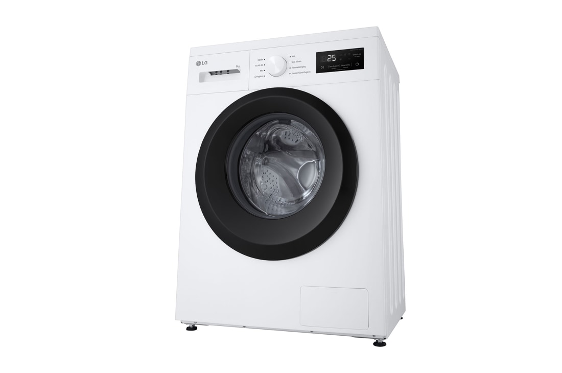 LG 8kg  Lave-Linge F4A10S8NWK Blanc | AI DD™ | Spa Steam  | 6 Motion DD, left perspective, F4A10S8NWK, thumbnail 11