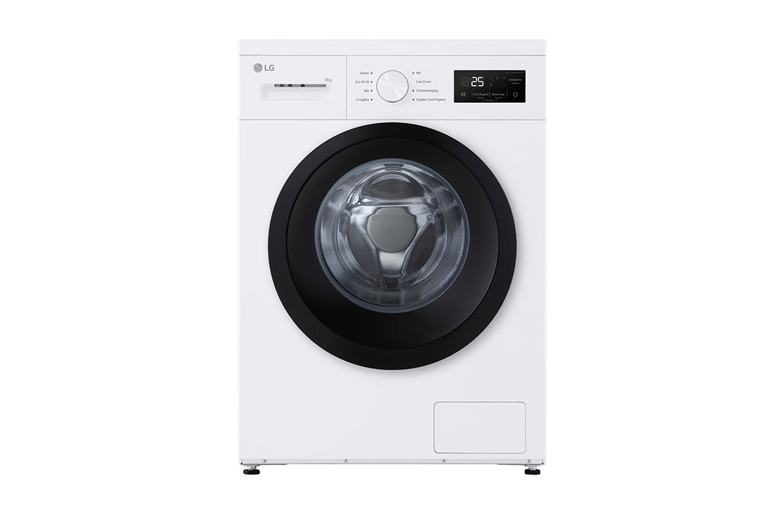 LG Lave-linge 9kg F4A1009NWK Blanc | AI DD™ | Steam+™ | TurboWash™ | 6 Motion DD , front view, F4A1009NWK