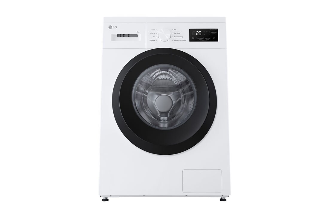 LG Lave-linge 9kg F4A1009NWK Blanc | AI DD™ | Steam+™ | TurboWash™ | 6 Motion DD , bottom perspective view, F4A1009NWK, thumbnail 5